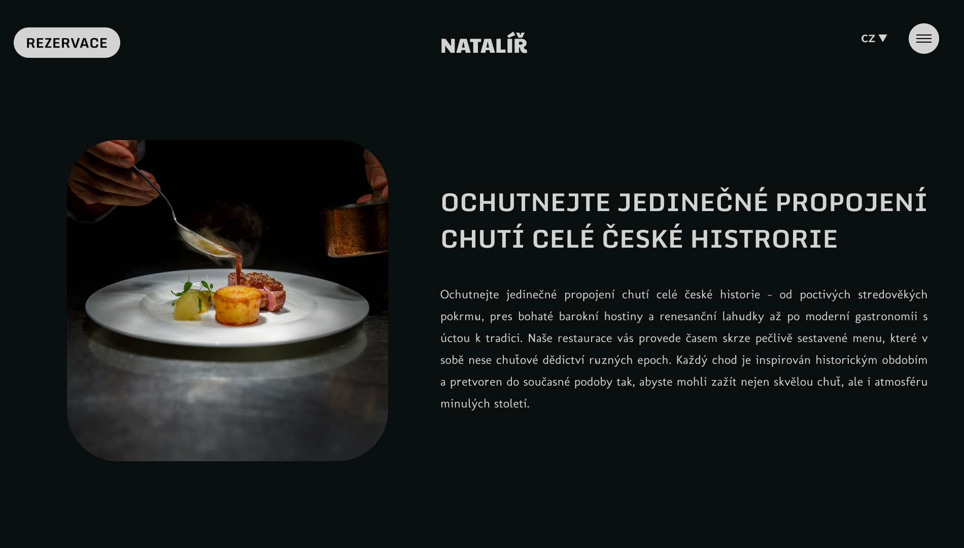 Informace o historii restaurace